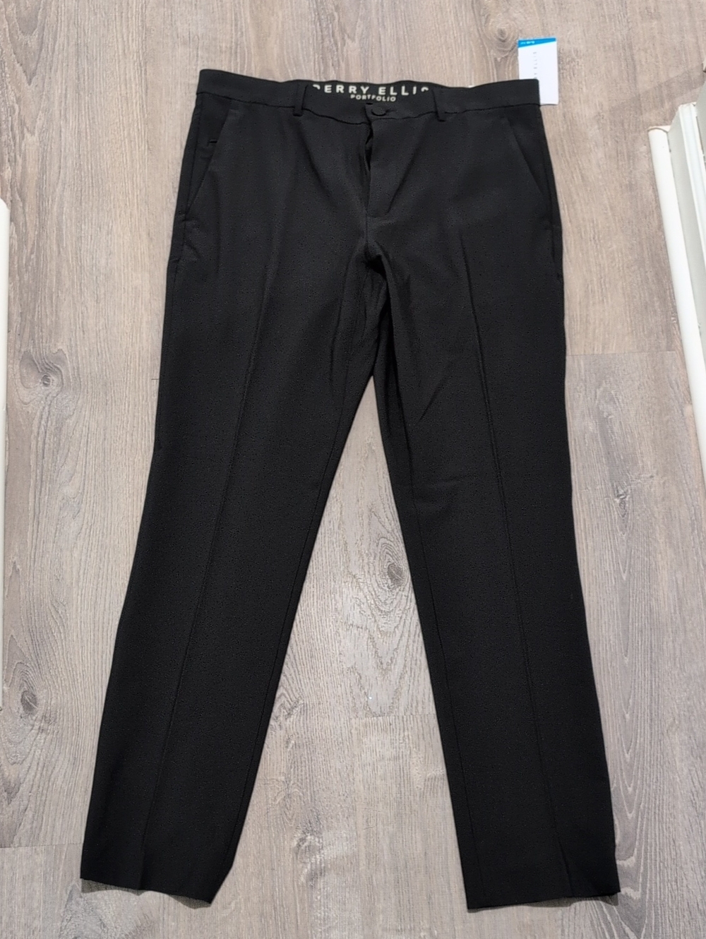 Perry Ellis Portfolio Slim Fit Men’s Black Dress Pants 34x32